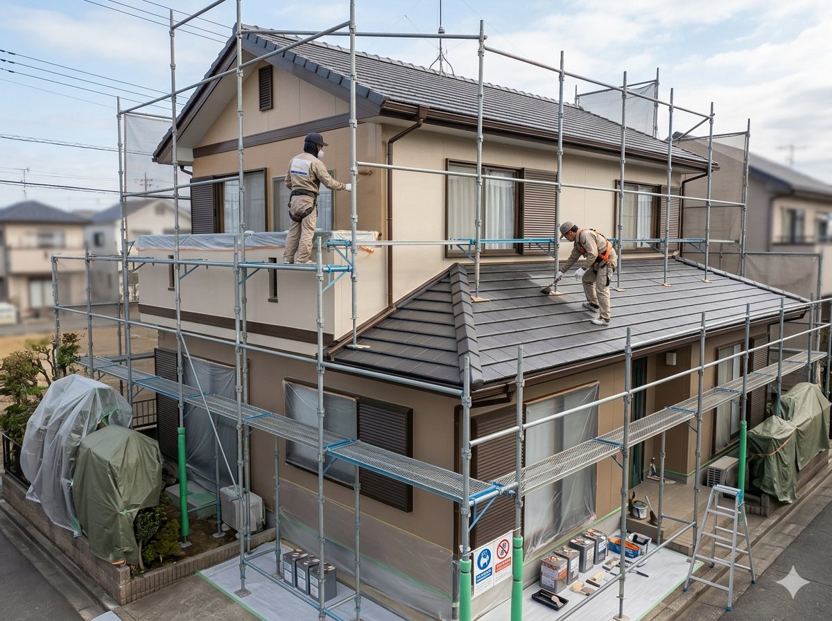 蒲郡市周辺の住宅外壁塗装・屋根塗装イメージ